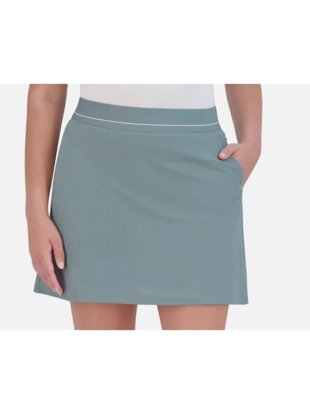 NWOT Soybu Women's M Athletic Skorts Inner Shorts Nylon Teal Green J2099